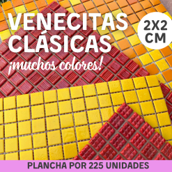 Venecitas Clásicas 2x2 Plancha x 225unid.