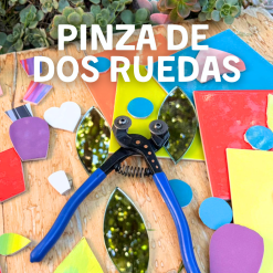 Pinza de dos rueditas para mosaiquismo