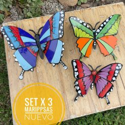 Set de Mariposas x 3 Unid. Apto Interior y Exterior