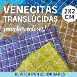 Venecitas Translúcidas 2x2 Blister x 25unid.
