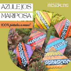 Azulejos Mariposa Artesanales 100% Pintados A Mano 15x15cm
