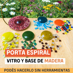 Porta Espiral Base de Madera🦟