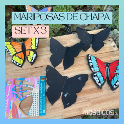 Mariposas Chicas x 3 unid. para colgar + Patron 🦋