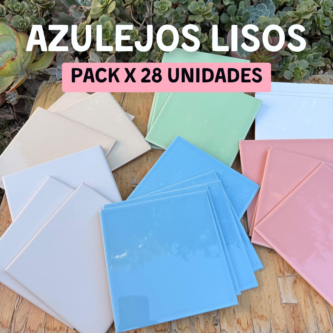 Pack x 28 Azulejos Lisos