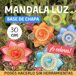 KIT MATERIALES MANDALA LUZ BASE DE CHAPA